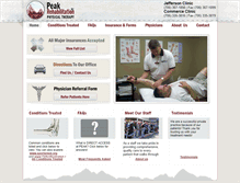 Tablet Screenshot of peakrehabpt.com